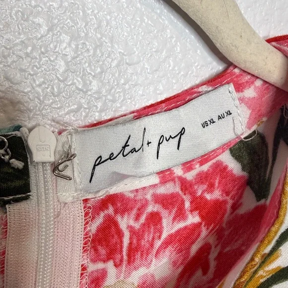 Petal + Pup Peta Floral Print Tiered Dress XL - Picture 3 of 5